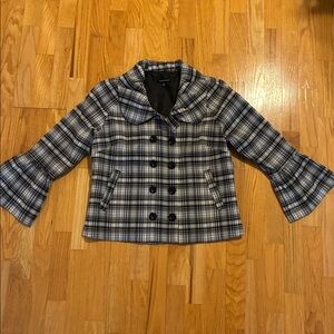 Samuel Dong Black and White Plaid Jacket